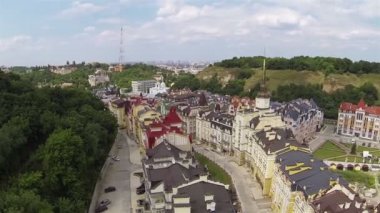 Güzel konut çeyrek. Kiev, Ukrayna'nın başkenti hava Panoraması