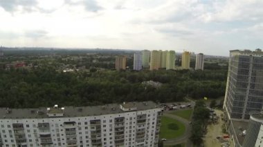Her zamanki konut çeyrek. Kiev, Ukrayna'nın başkenti hava Panoraması