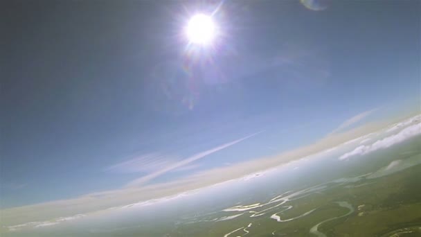 Real flight in clouds at  height of 1800 meters or 5905 ft. Beautiful landscape .Aerial  part 7 — Stock Video