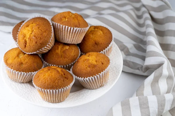 Muffins Galleta Cerca Dulces Pasteles Una Fiesta Postre Sobre Mesa — Foto de Stock