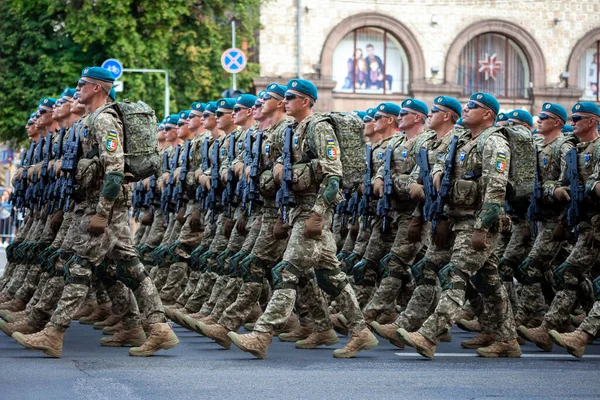 Ukraine Kiew August 2021 Luftstreitkräfte Ukrainisches Militär Gibt Eine Abordnung — Stockfoto