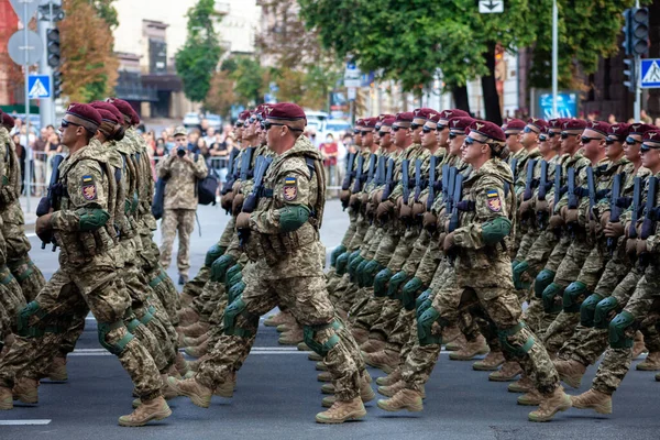 Ukraine Kiew August 2021 Luftstreitkräfte Ukrainisches Militär Gibt Eine Abordnung — Stockfoto