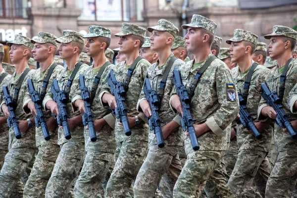 Ukraine Kyiv August 2021 Airborne Forces Ukrainian Military Detachment Rescuers — Stock Photo, Image