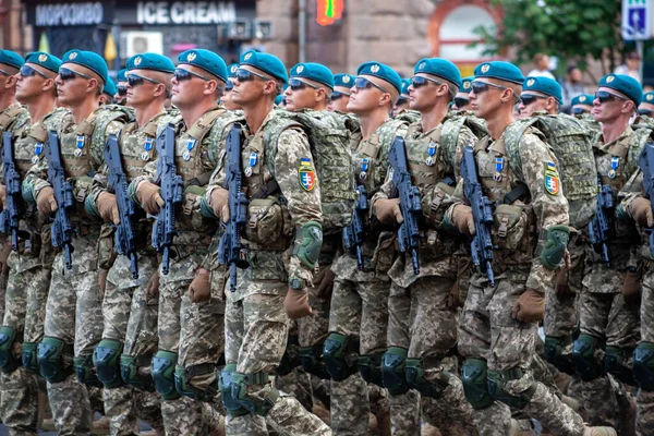 Ukraine Kiew August 2021 Luftstreitkräfte Ukrainisches Militär Gibt Eine Abordnung — Stockfoto