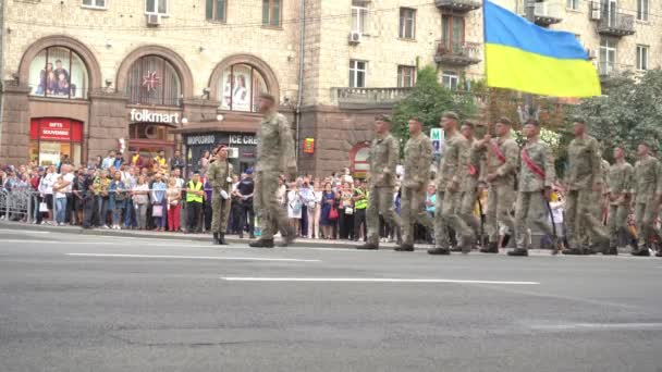 Oekraïne Kiev Augustus 2021 Oekraïens Leger Een Detachement Van Redders — Stockvideo