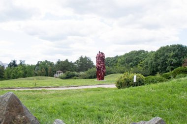 Ukrayna, Kyiv - 18 Ağustos 2025: Hryshko Botanik Bahçesinde Olayların Yeniden Yapılandırılması.