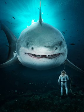  Dalgıç bir megalodon ile karşılaşır.