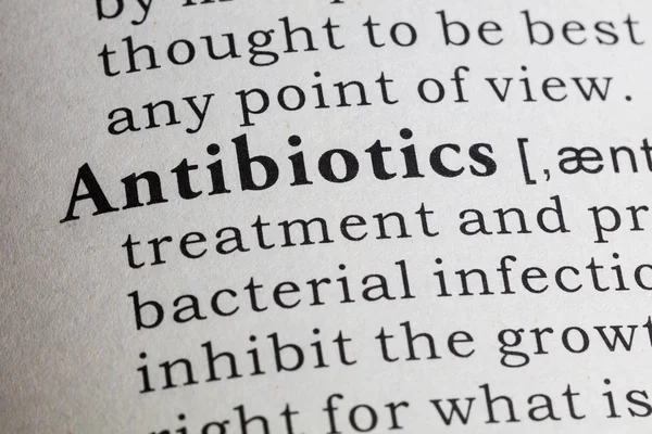 Definition of antibiotics — Stock Photo, Image