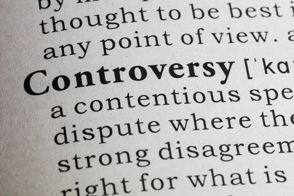 Definicja kontrowersji — Zdjęcie stockowe