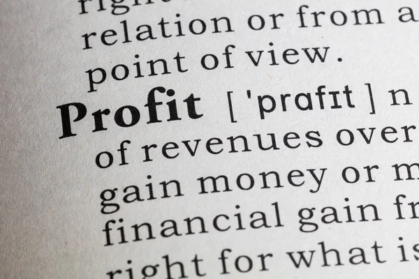 Definition von Profit — Stockfoto