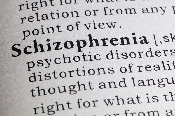 Definisjon av schizofreni – stockfoto