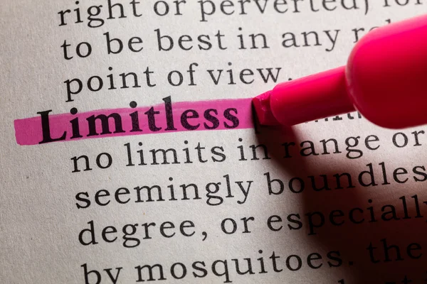 Definizione di Limitless — Foto Stock