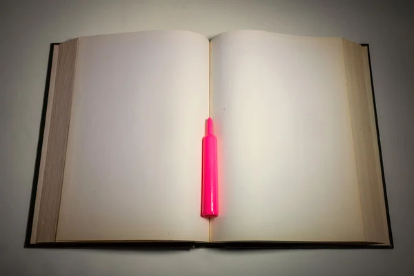 Kosong halaman putih dalam buku yang terbuka — Stok Foto