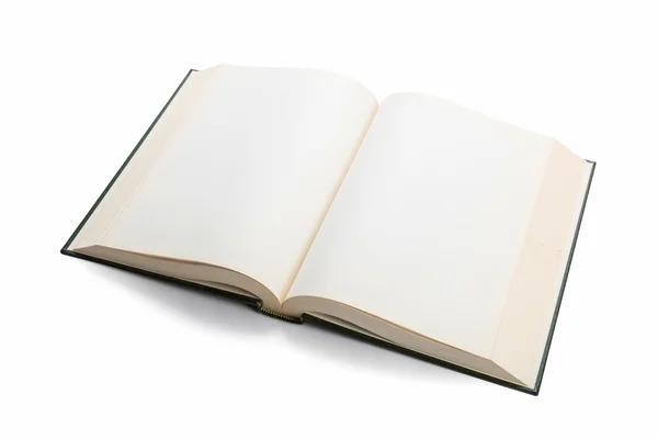 Порожні білі сторінки у відкритій книзі — стокове фото