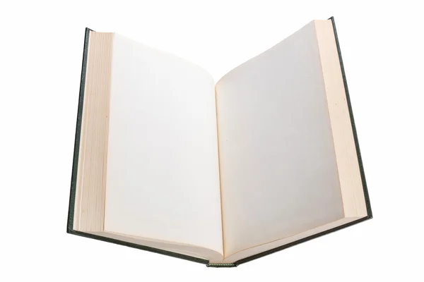 開いた本の空白の白いページ — ストック写真