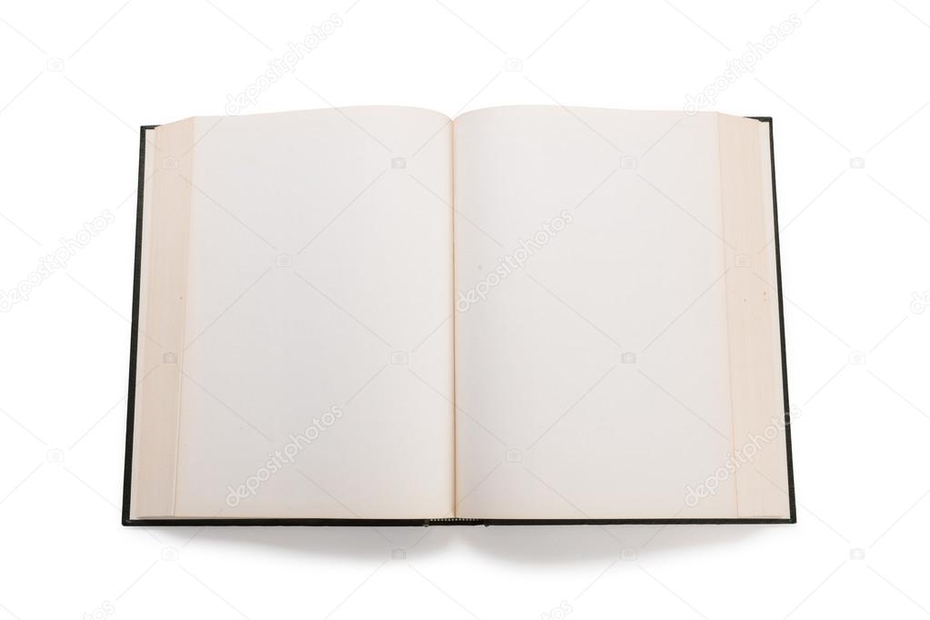 Blank white pages in an open book Stock Photo by ©Devon 102484038