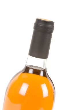 Beyaz arka plan ile şarap şişesi