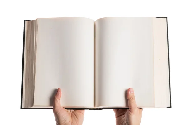 Blank white pages in an open book — Stock Photo, Image