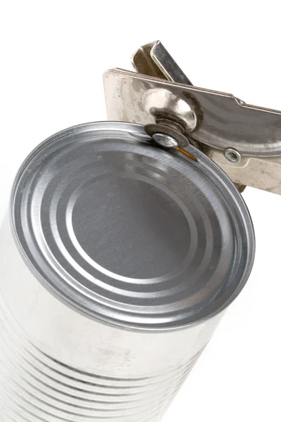 金属罐和开瓶器 — 图库照片