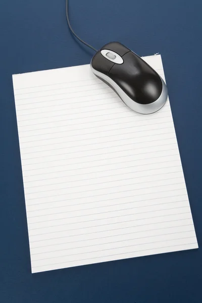 Letter paper and computer mouse — Stock Photo, Image