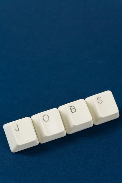 Dator-tangentbord och ordet jobb — Stockfoto