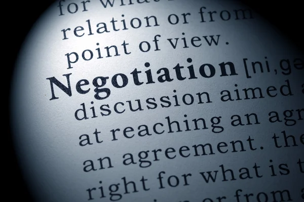 Definición de negociación — Foto de Stock