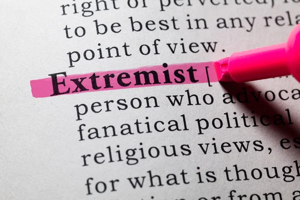 Definition av Extremist — Stockfoto