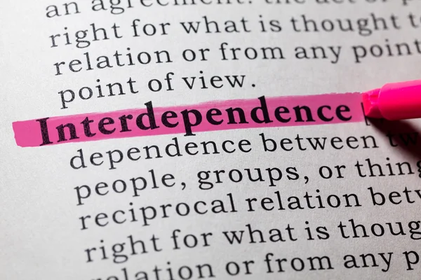 Definition of interdependence — Stock Photo, Image