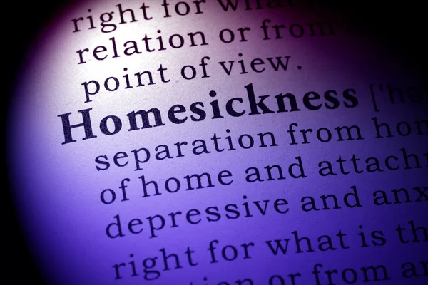 Definition of homesickness — Stock Photo, Image