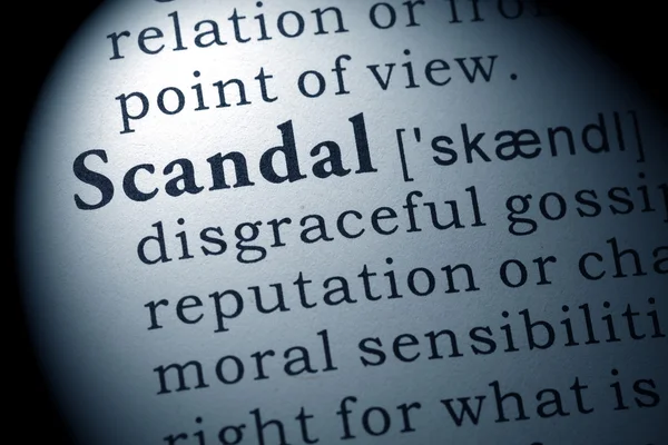 Definicja skandal — Zdjęcie stockowe