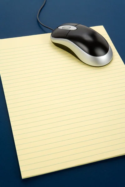 Letter paper and computer mouse — Stock Photo, Image