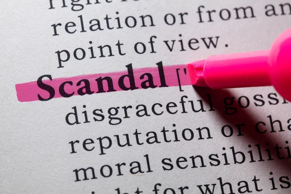 Definition of scandal — Stock Photo, Image