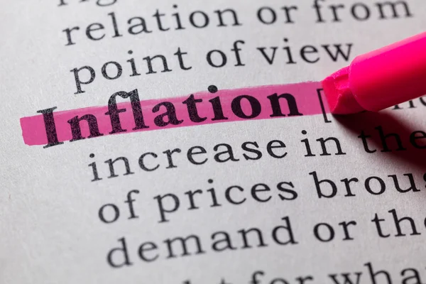 Definition av inflationen — Stockfoto