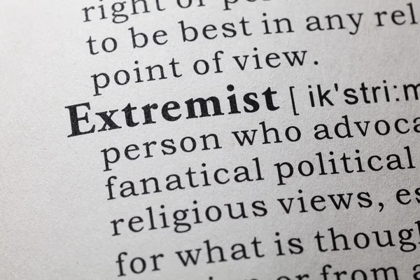 Definition av Extremist — Stockfoto