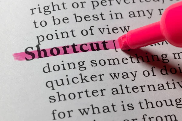 Sahte Sözlük, Kısayol sözlük tanımı