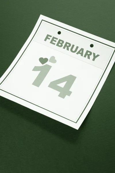 Aftelkalender voor Valentijnsdag kalender — Stockfoto