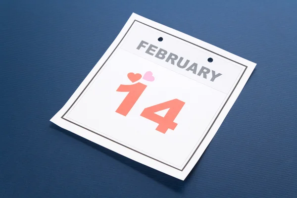 Aftelkalender voor Valentijnsdag kalender — Stockfoto