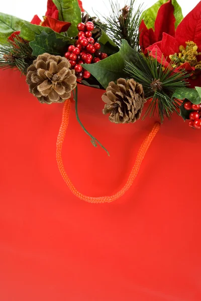 Karácsonyi bevásárló táska — Stock Fotó