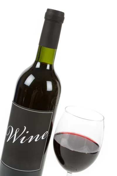 Red Wine and Wineglass — Stock Photo, Image
