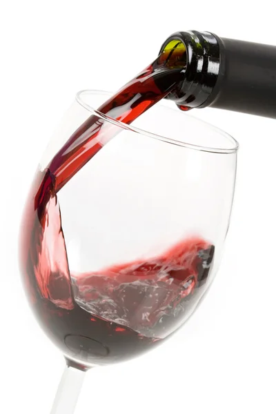 Red Wine and Wineglass — Stock Photo, Image