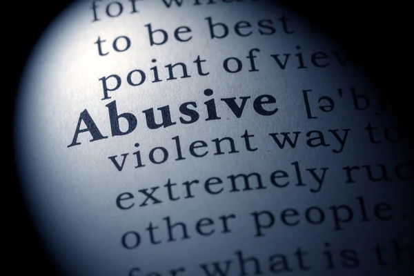 Definition of the word abusive — Stock Photo, Image