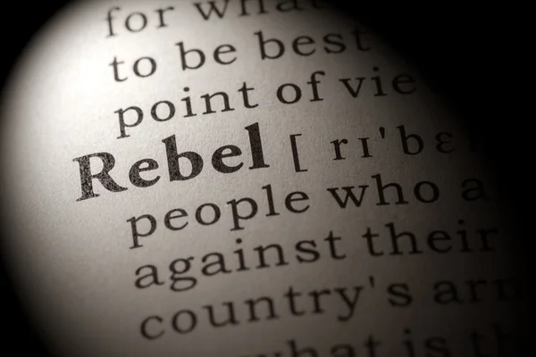 Definition des Wortes Rebell — Stockfoto
