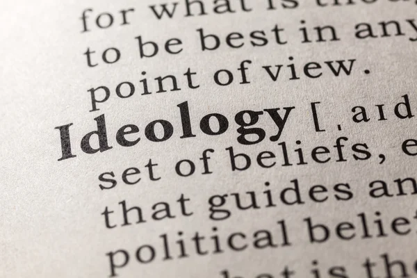 Definition of the word ideology — Stock Photo, Image