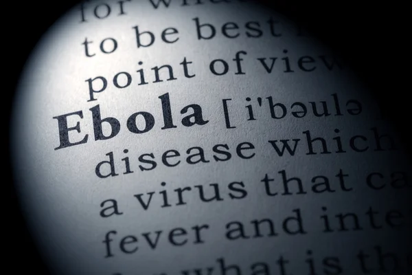 Definition des Wortes ebola — Stockfoto