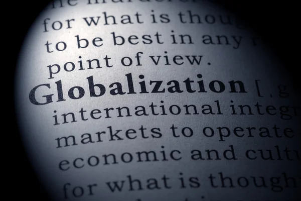 全球化一词的定义 图库照片