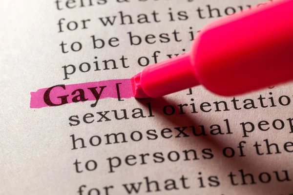 Definition of the word gay — Stock Photo, Image