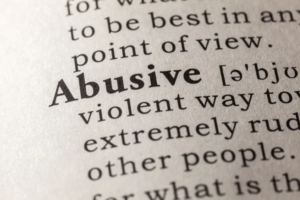 Definition of the word abusive — Stock Photo, Image