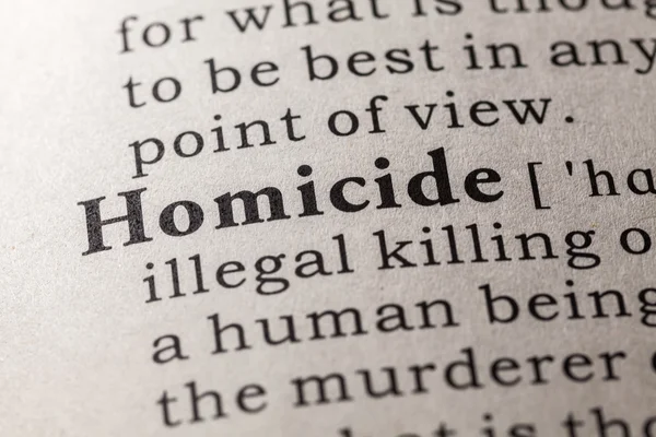 Definition of the word homicide — Stock Photo, Image