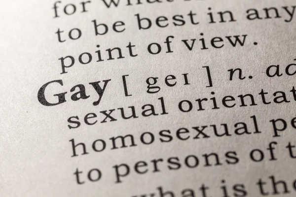 Definition of the word gay — Stock Photo, Image