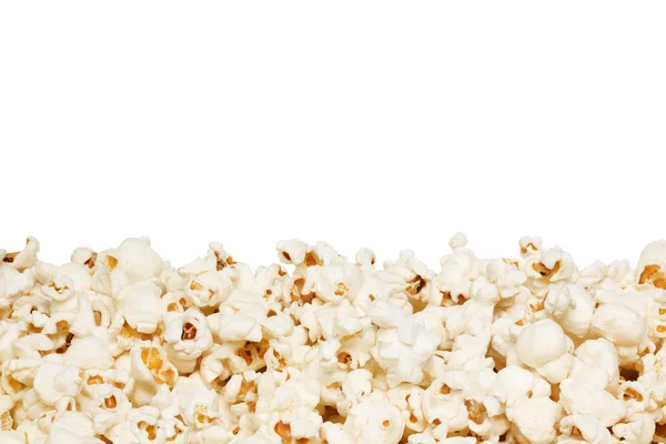 Popcorn, geïsoleerd op de witte achtergrond. — Stockfoto